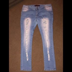Plus Size Ripped Jeans